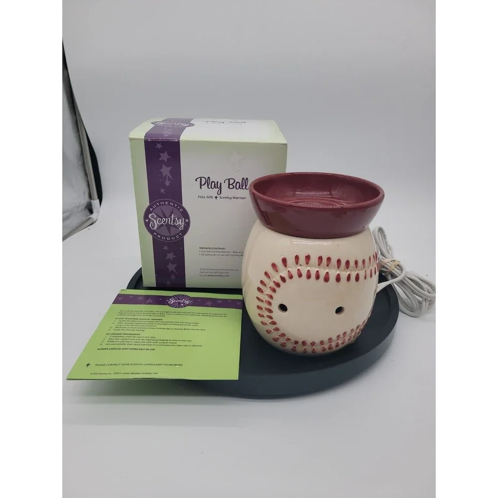 Retired Baseball Scentsy Candle Wax Warmer.Play Ball.Full Size